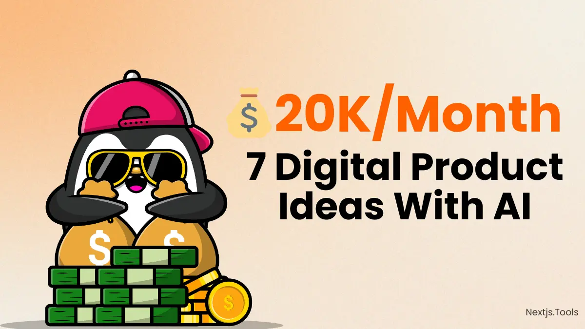 7 Digital Product Ideas Using AI to Make 💰20K/Month