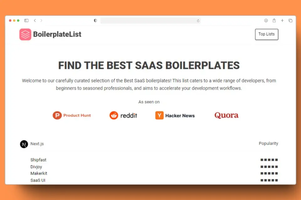 Boilerplatelist.com